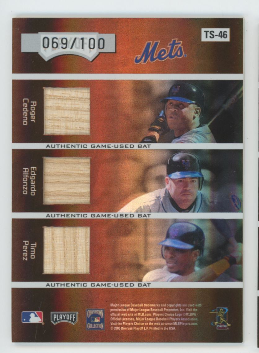 2005 Absolute Piazza/Ventura/Cedeno/Alfonzo/Perez Team Six Spectrum 6 Patch /100