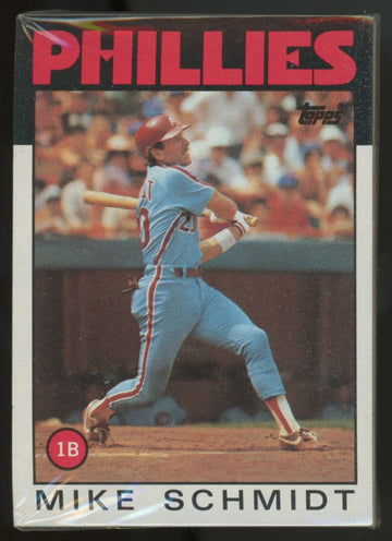 1986 Topps Baseball Grocery Cello Pack Sealed Mike Schmidt On Front