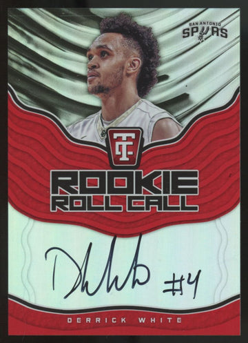 2017-18 Panini Totally Certified Derrick White RC Rookie Roll Call Auto #RRC-DW