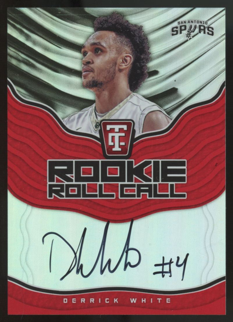 2017-18 Panini Totally Certified Derrick White RC Rookie Roll Call Auto #RRC-DW