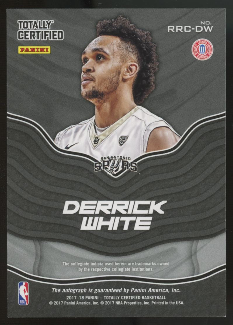 2017-18 Panini Totally Certified Derrick White RC Rookie Roll Call Auto #RRC-DW