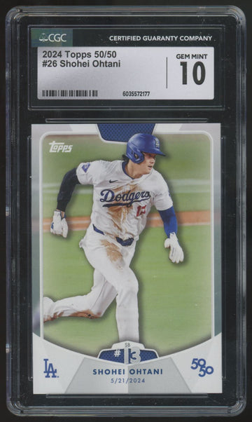 2024 Topps 50/50 Shohei Ohtani SB 13 #26 CGC 10