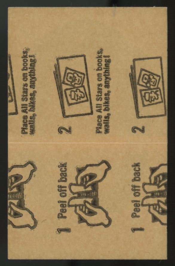 1963 Topps Peel-Offs Mickey Mantle Instructions Back EX