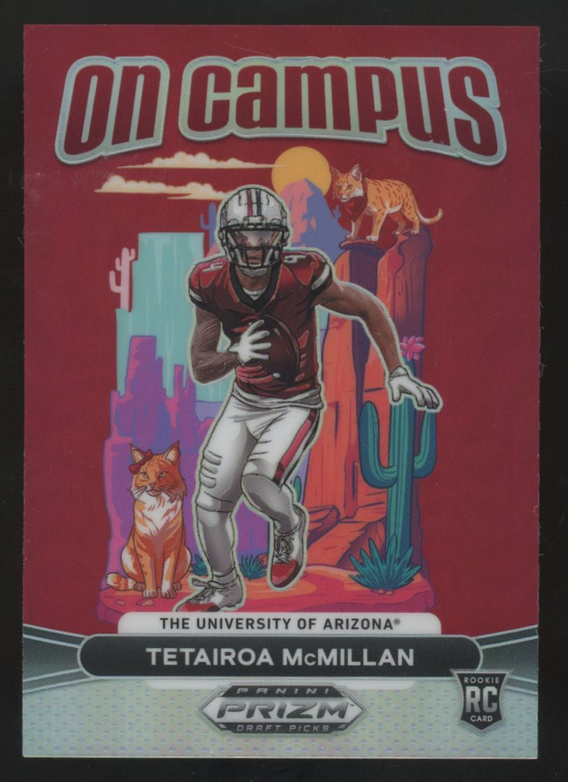 2025 Panini Prizm Draft Tetairoa McMillan RC On Campus #OC-TMN