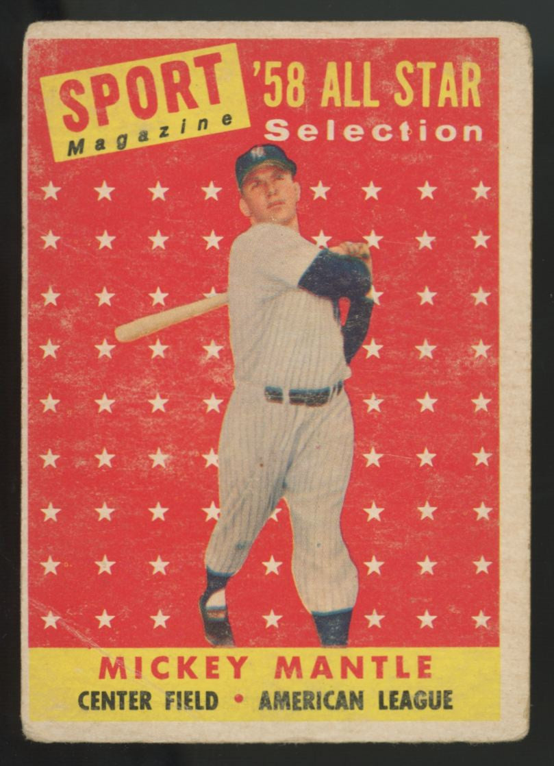 1958 Topps Mickey Mantle All Star #487 F/G