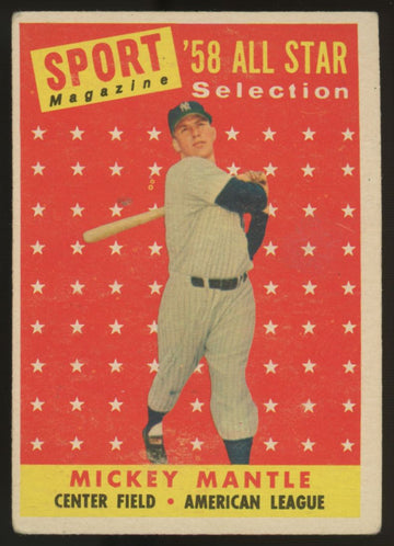 1958 Topps Mickey Mantle All-Star #487 VG "E"