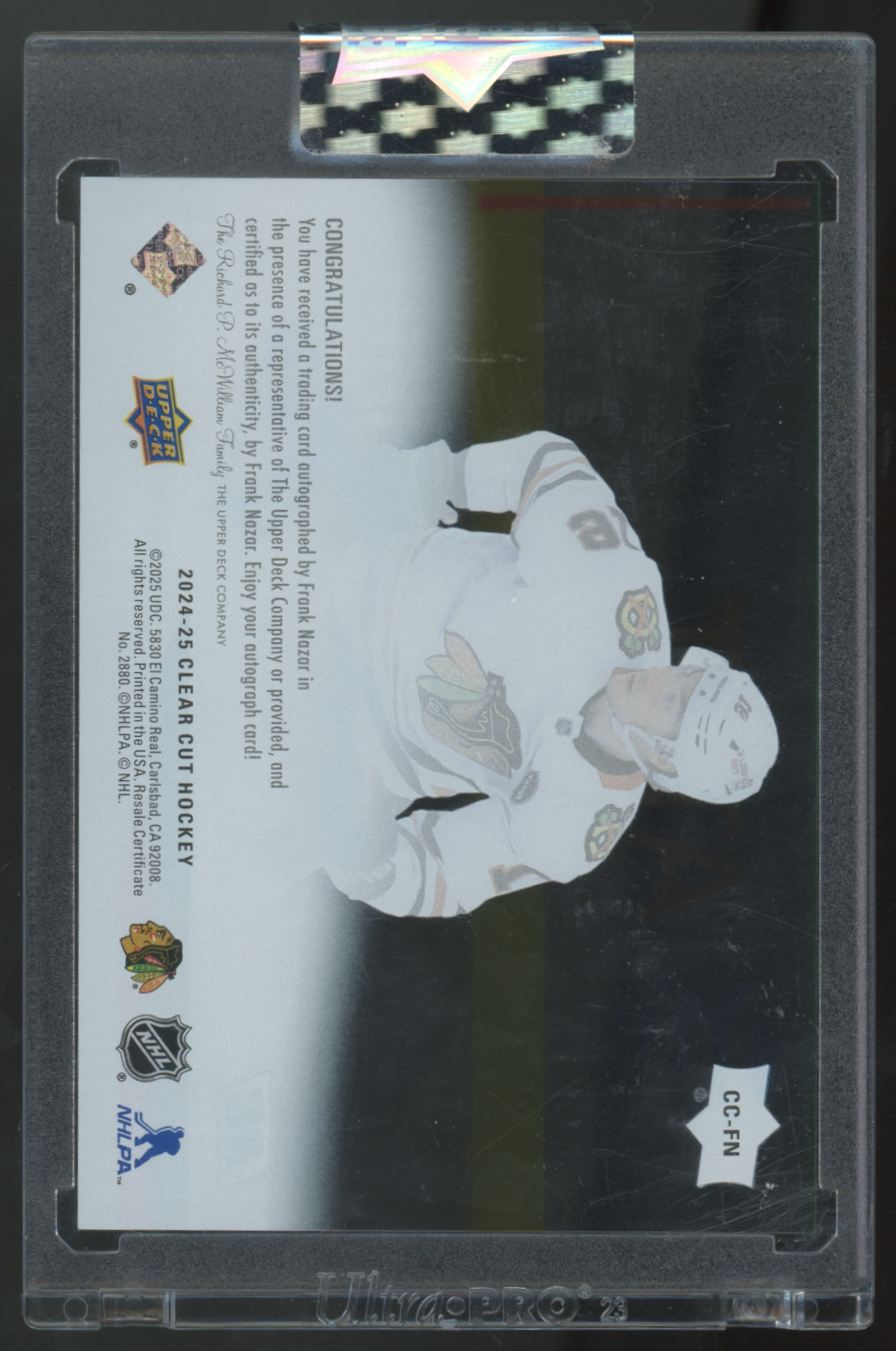 2024-25 Upper Deck Clear Cut Frank Nazar RC Auto #CC-FN