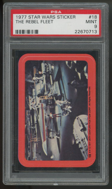 1977 Topps Star Wars Stickers Series 2 The Rebel Fleet #18 PSA 9