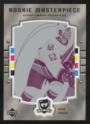 2005-06 UD The Cup Mike Green RC Masterpiece 1/1 Magenta Printing Plate #287