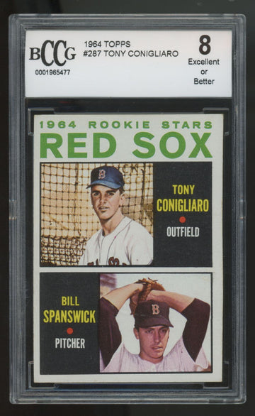 1964 Topps Tony Conigliaro RC Rookie Stars #287 BCCG 8