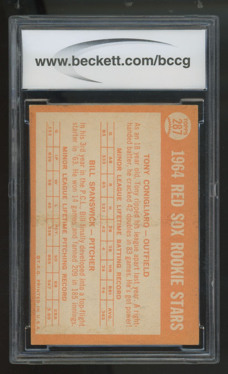 1964 Topps Tony Conigliaro RC Rookie Stars #287 BCCG 8