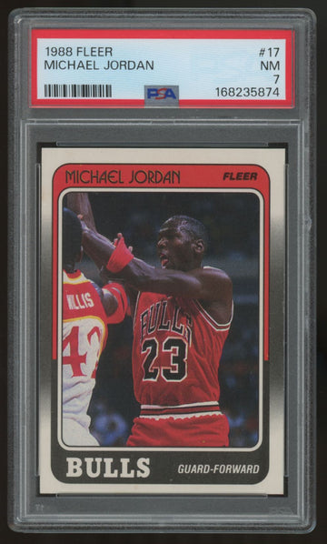 1988-89 Fleer Michael Jordan #17 PSA 7 *874