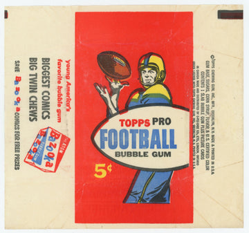 1957 Topps Football Wax Pack Wrapper w/ Bazooka Ad