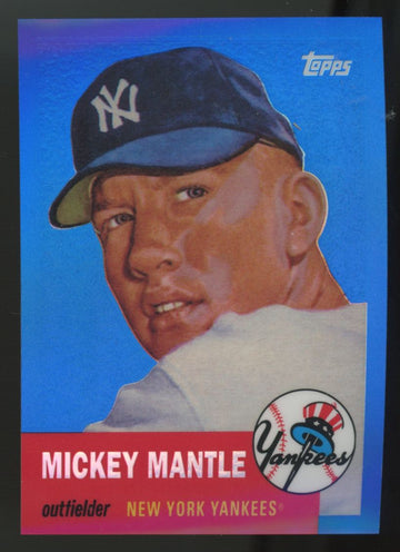 2008 Topps Mickey Mantle Reprint Blue Refractor #MMR-53 "A"