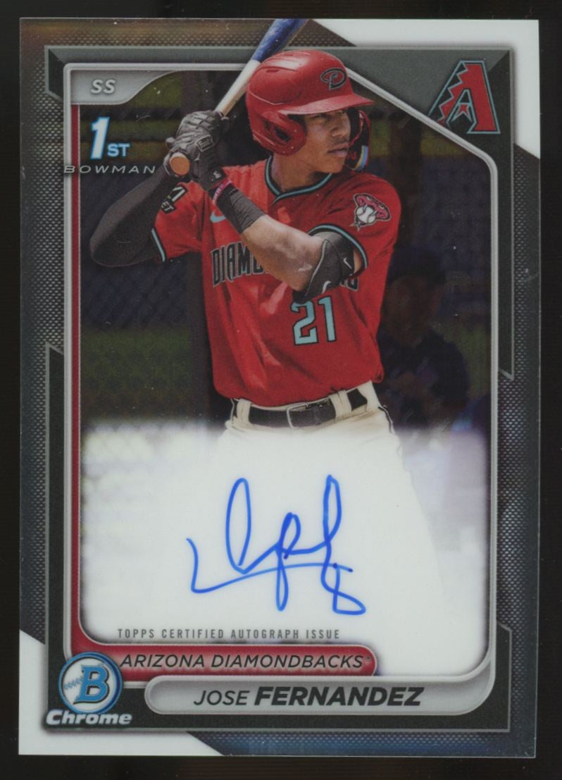 2024 Bowman Chrome Jose Fernandez 1st Prospect Auto #CPA-JF