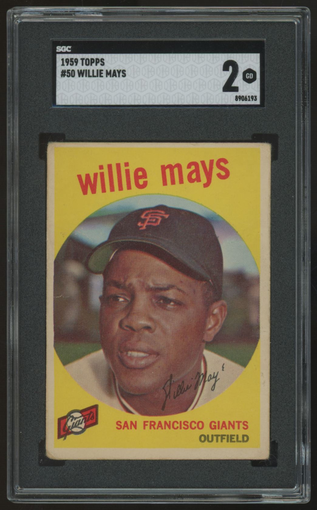 1959 Topps Willie Mays #50 SGC 2 *193