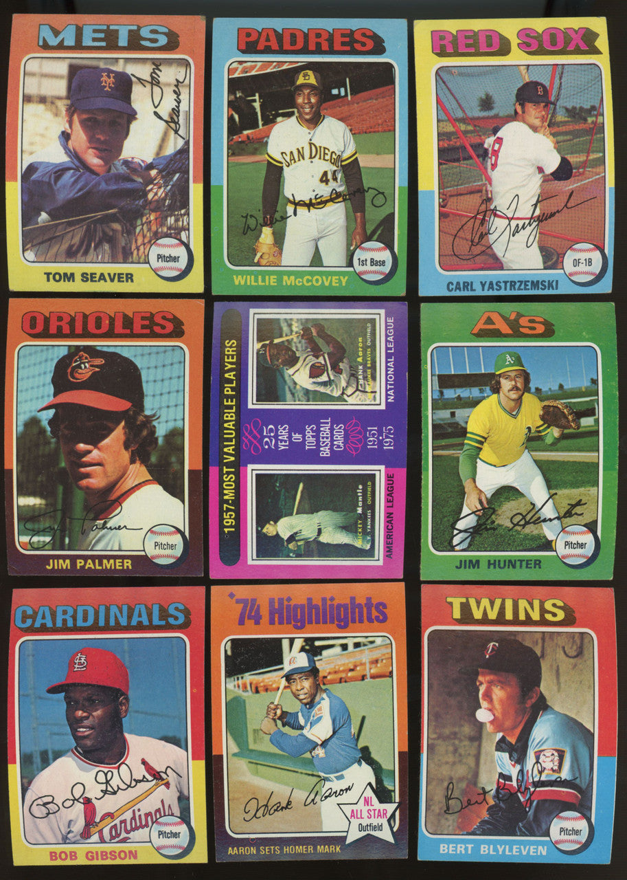 1975 Topps Baseball Complete Set (660) VG-EX Overall