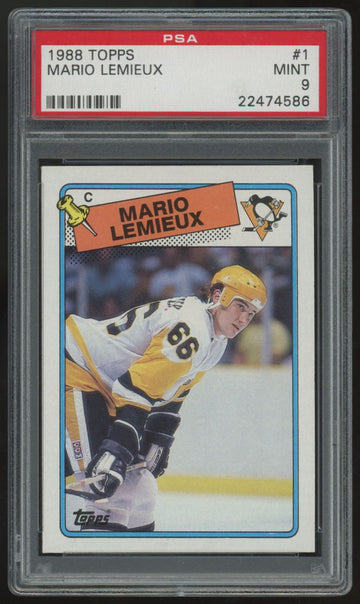 1988-89 Topps Mario Lemieux #1 PSA 9