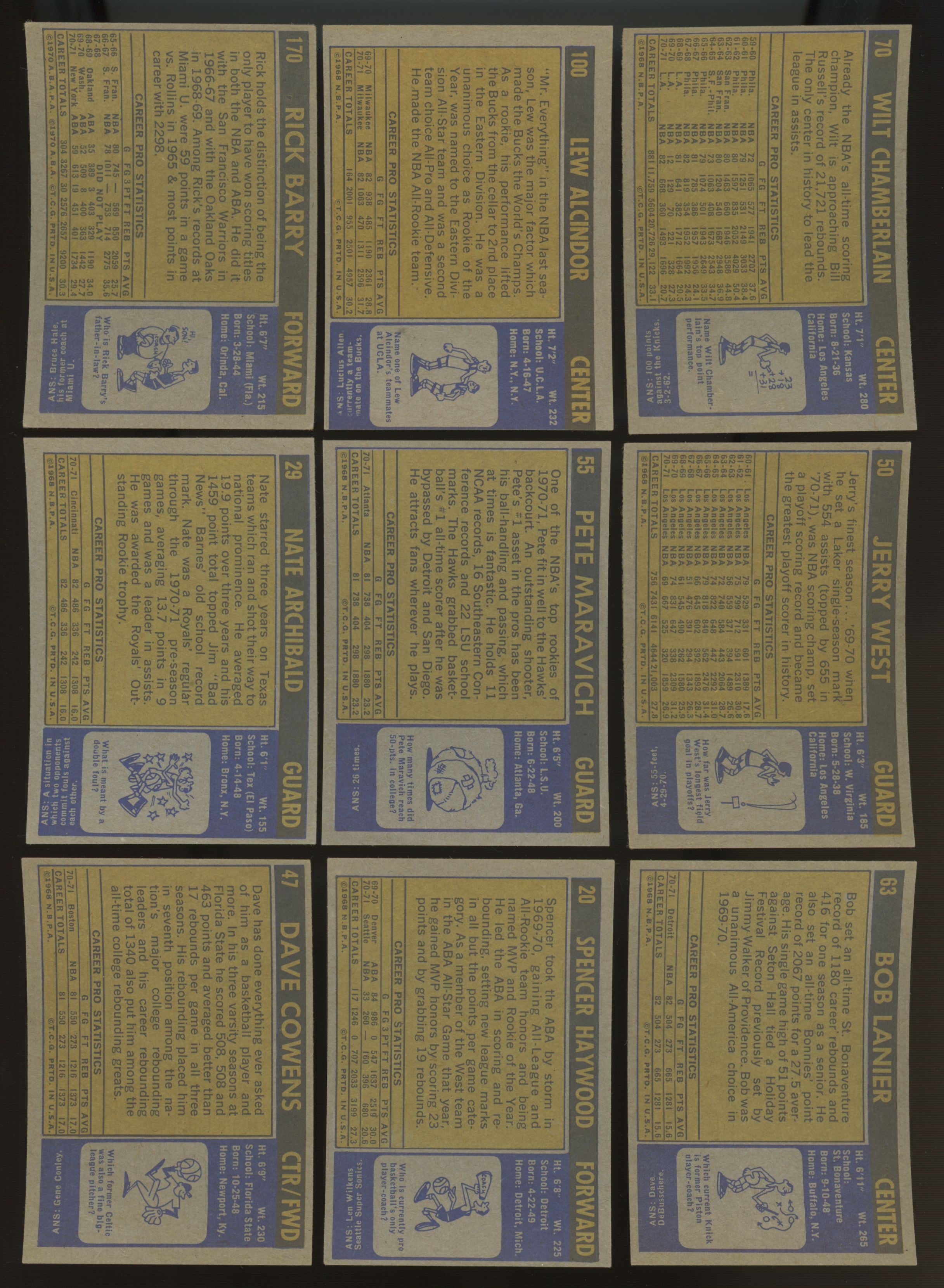 1971/72 Topps Basketball Complete Set (233) EX-NM
