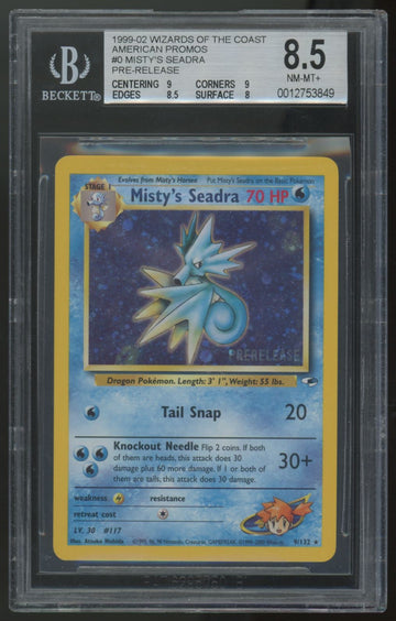 1999 Pokemon Misty's Seadra Prerelease Promo #9 BGS 8.5