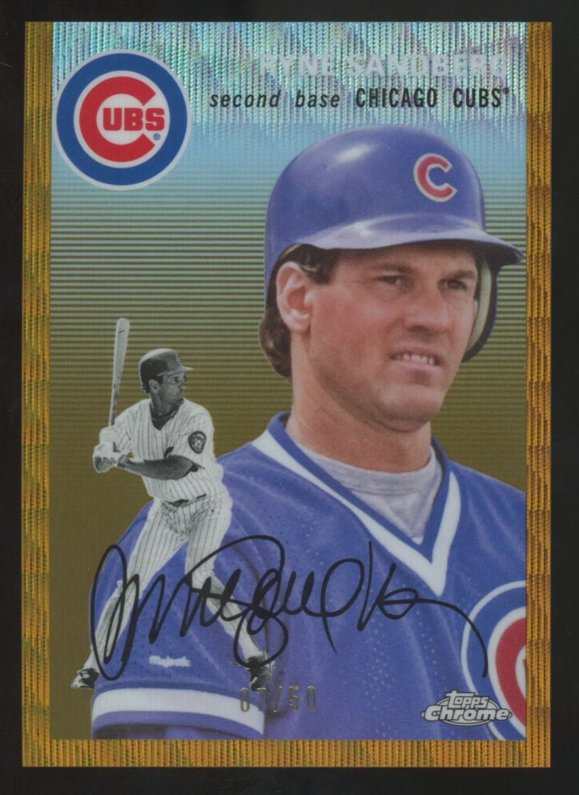 2023 Topps Chrome Platinum Ryne Sandberg Gold Wave Refractor /50 #467