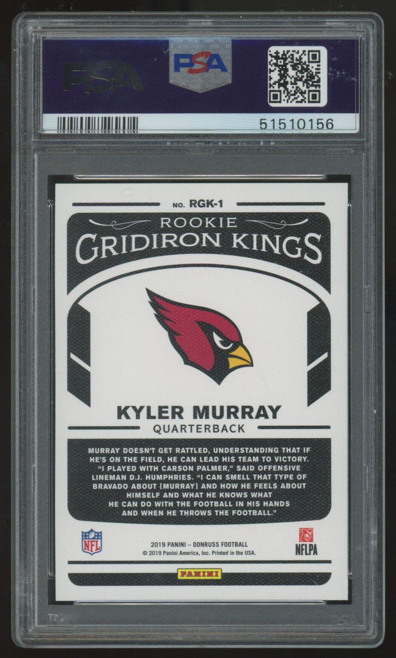 2019 Panini Donruss Kyler Murray RC Gridiron Kings #RGK1 PSA 10
