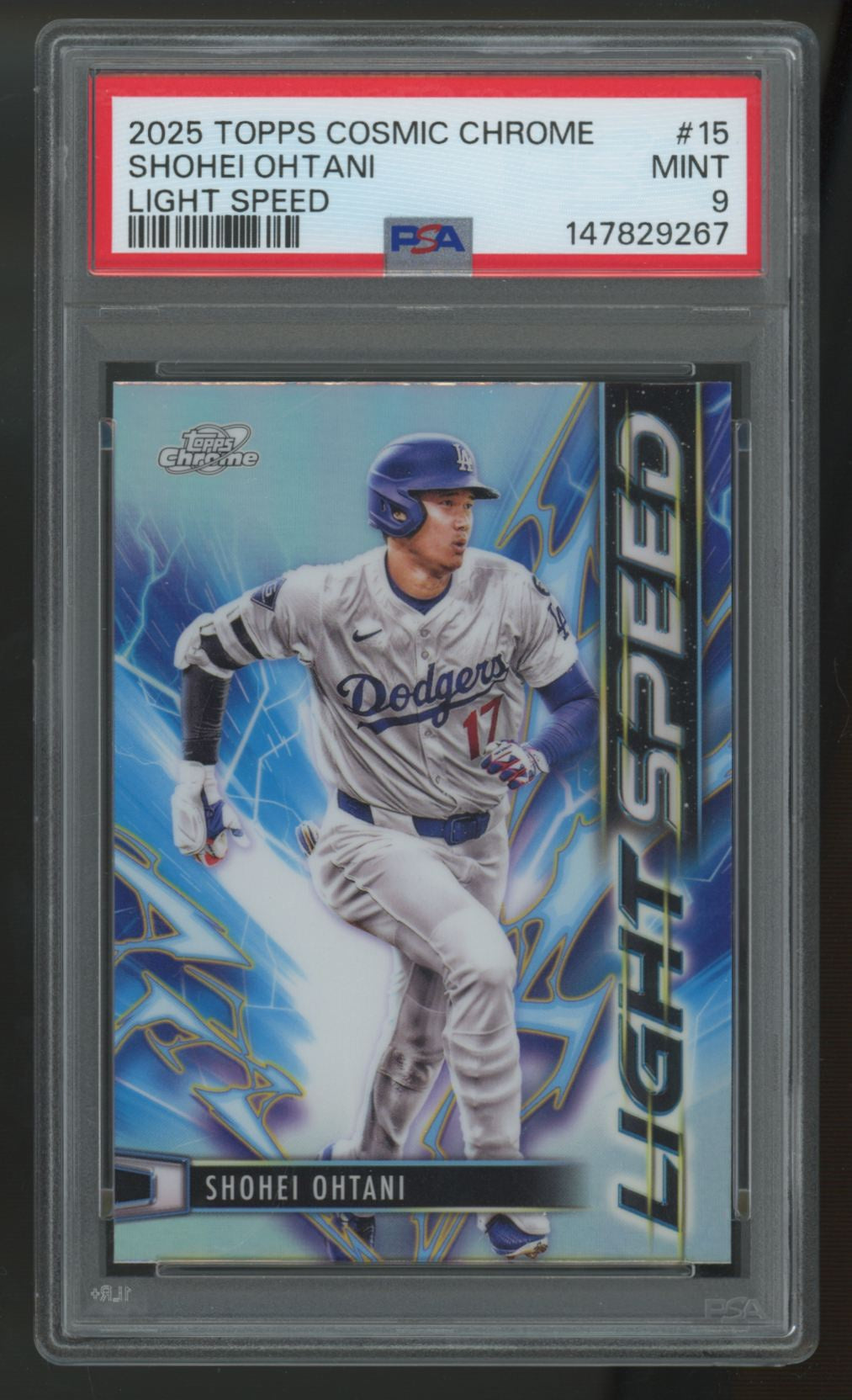 2025 Topps Chrome Cosmic Shohei Ohtani Lightspeed #LS-15 PSA 9