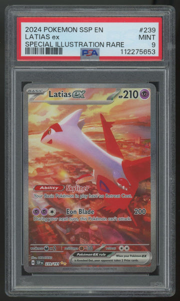 2024 Pokemon Latias ex Surging Sparks SIR #239 PSA 9