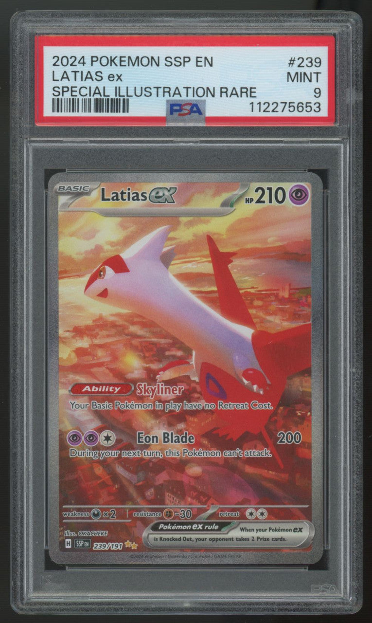 2024 Pokemon Latias ex Surging Sparks SIR #239 PSA 9