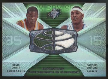 2008-09 UD SPx Kevin Durant/Carmelo Anthony Winning Materials Dual Patch #WMC-AD