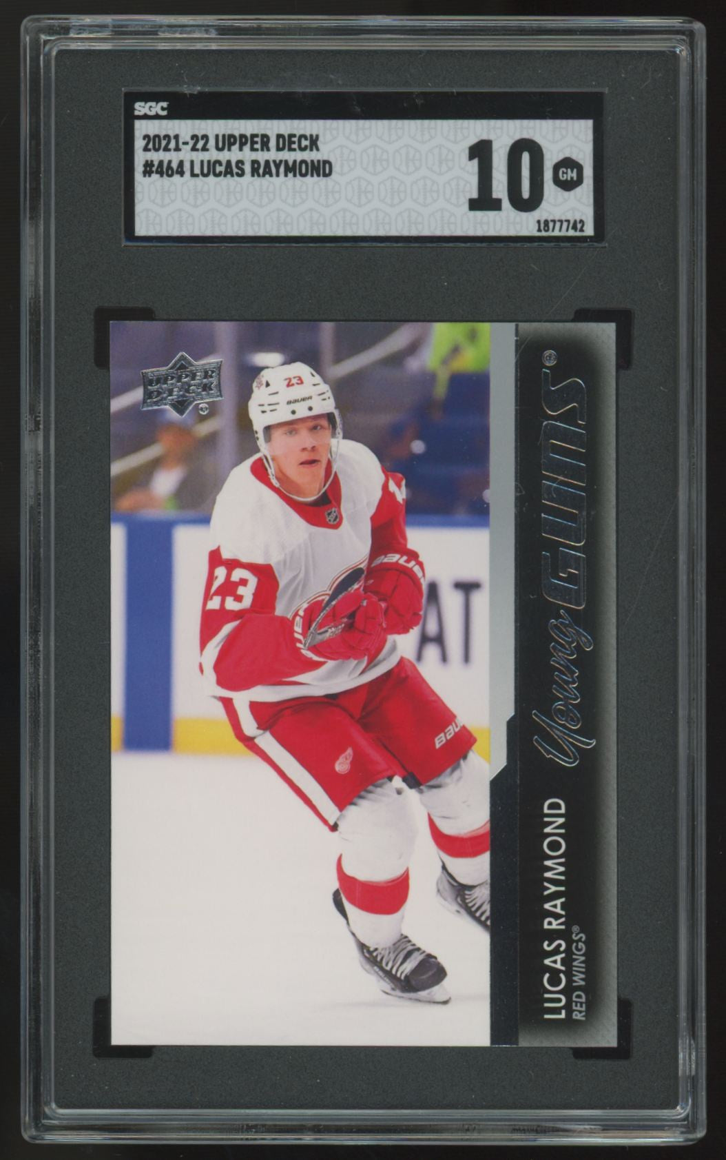 2021-22 Upper Deck Series Two Lucas Raymond RC Young Guns #464 SGC 10 *742