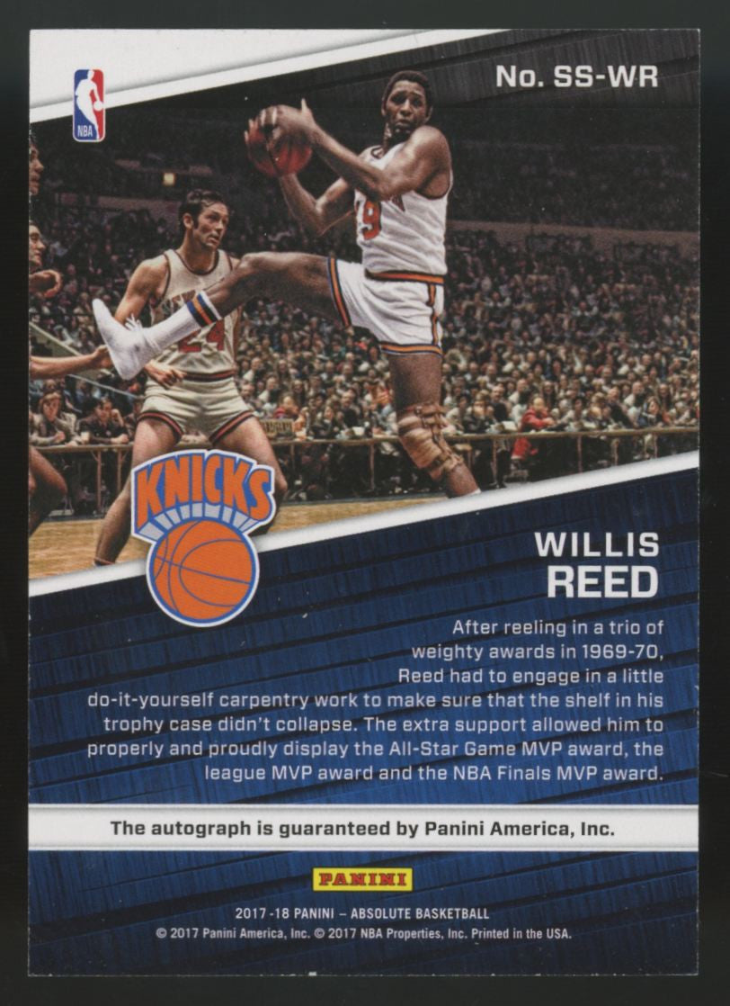 2017-18 Panini Absolute Willis Reed Signature Standouts Auto /49 #SS-WR