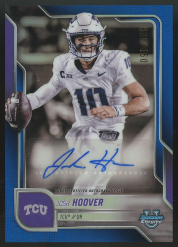 2025 Bowman Chrome U Josh Hoover Prospect Variation Auto Blue /150 #BCA-JHO