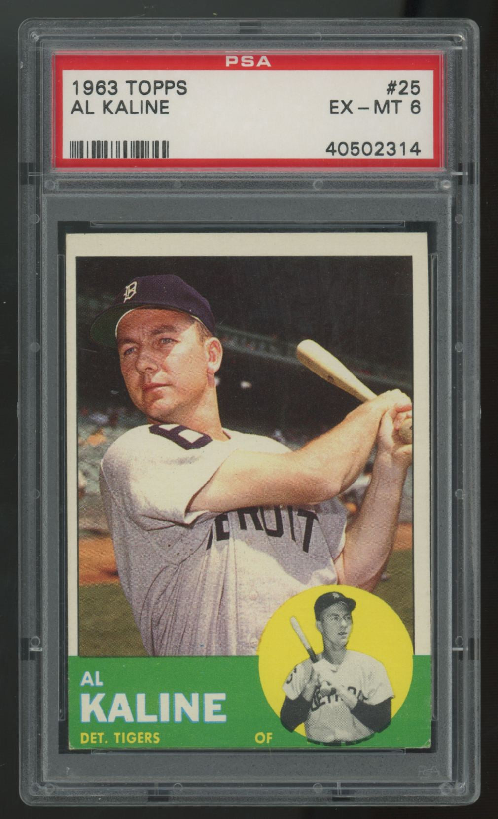 1963 Topps Al Kaline #25 PSA 6 *314