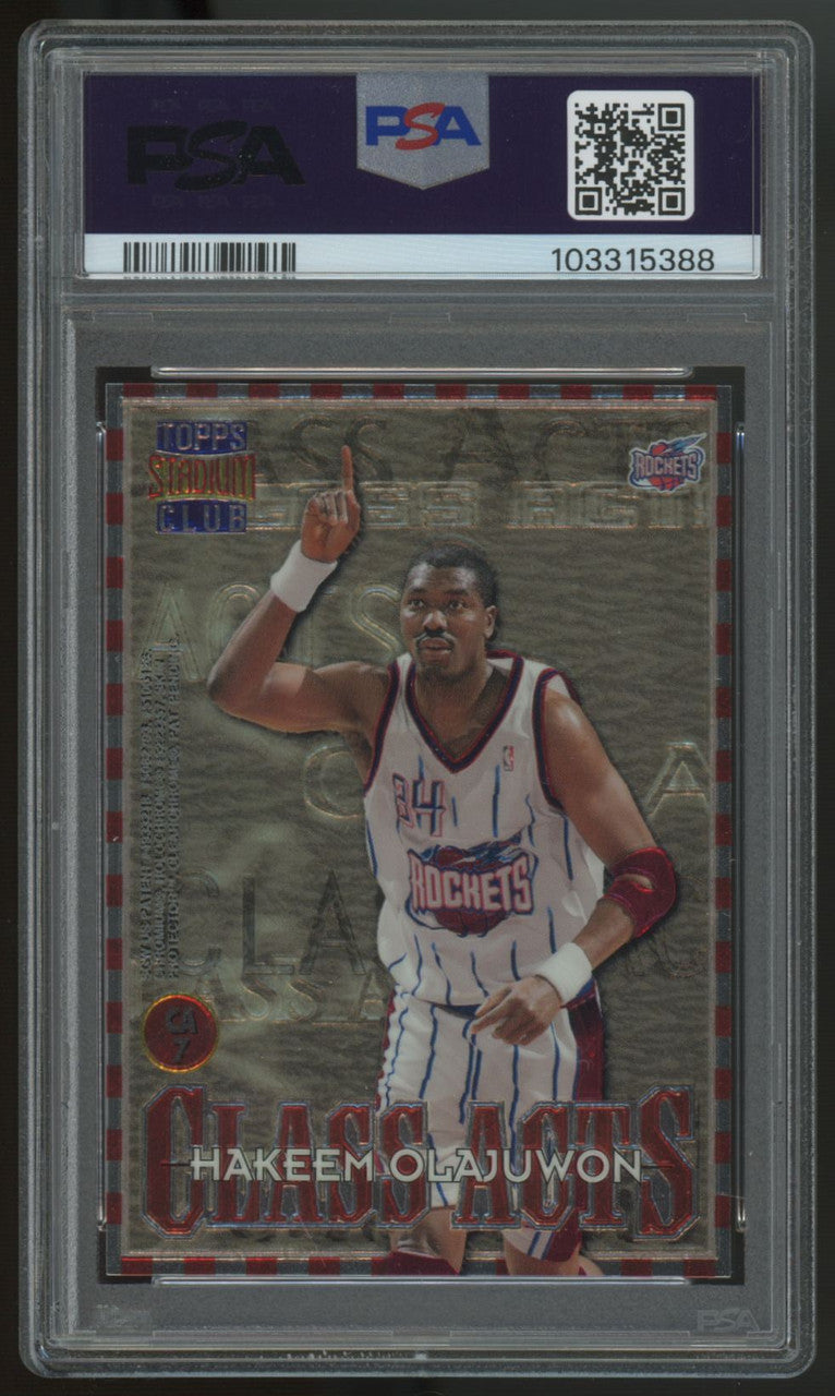 1996-97 Stadium Club Drexler Olajuwon Class Acts Members Only #CA7 PSA 9