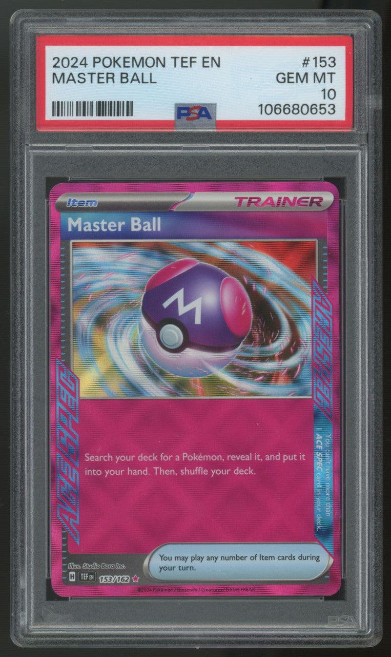 2024 Pokemon Master Ball Temporal Forces #153 PSA 10
