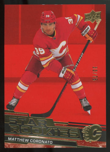 2023/24 Upper Deck Star Rookies Matthew Coronato RC Red Parallel /75 #11