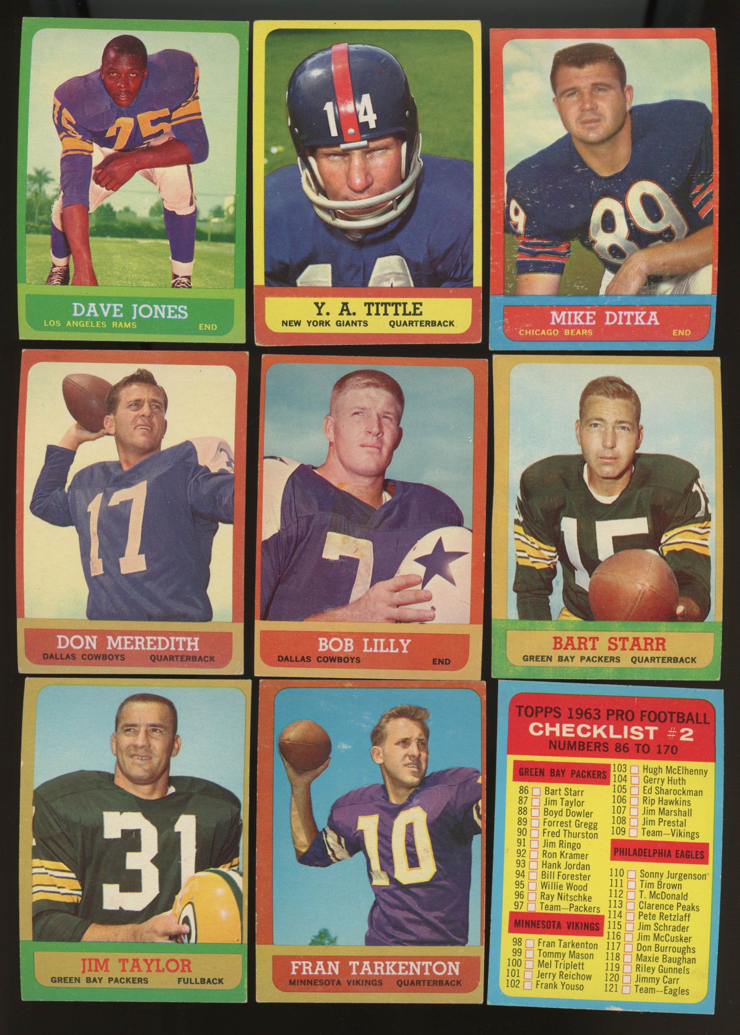 1963 Topps Football Near Complete Set (167/170) VG-EX+