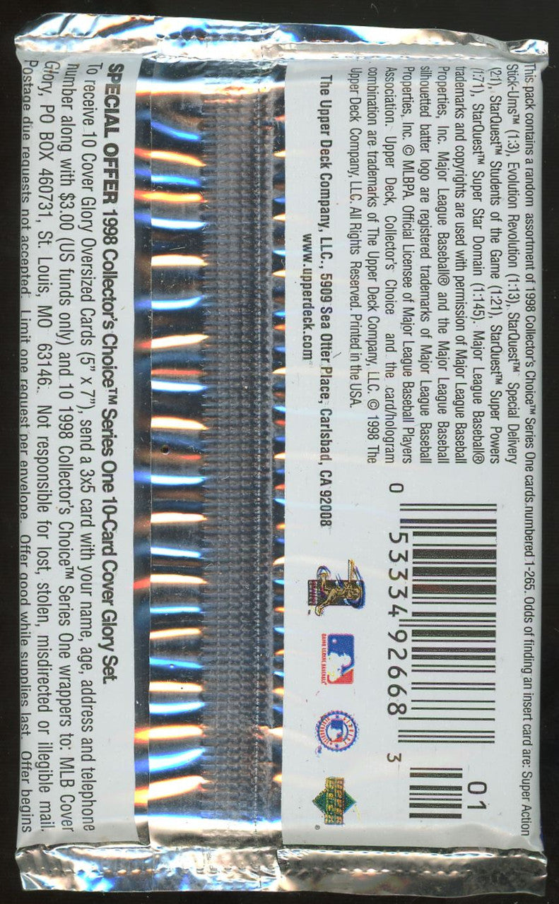 1998 Collector's Choice Series 1 Baseball Lot of 19 Sealed Packs