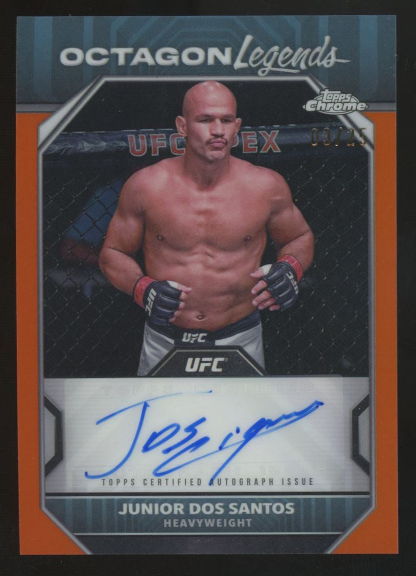 2024 Topps Chrome UFC Junior Dos Santos Orange Octagon Legends Auto /25 #OLA-JDS
