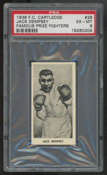 1938 F.C. Cartledge Jack Dempsey Famous Prize Fighters #26 PSA 6