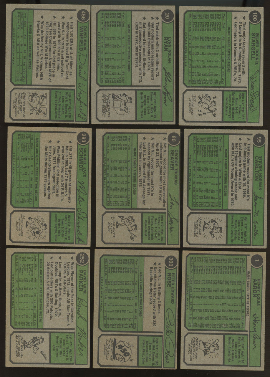 1974 Topps Baseball Complete Set (660) VG/EX Winfield Parker RC