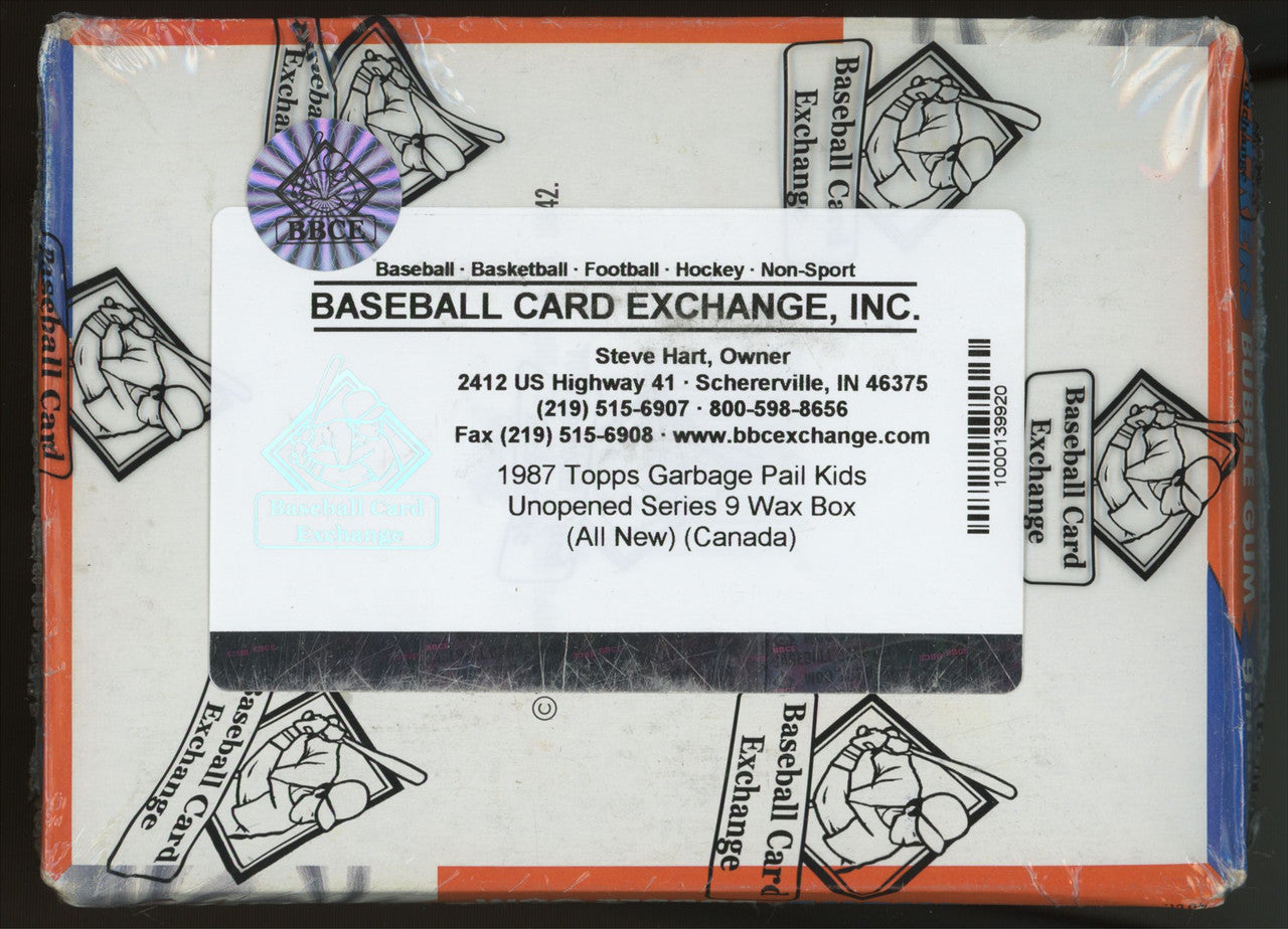 1987 Topps Garbage Pail Kids Series 9 Wax Box BBCE Wrapped Sealed (Canada)