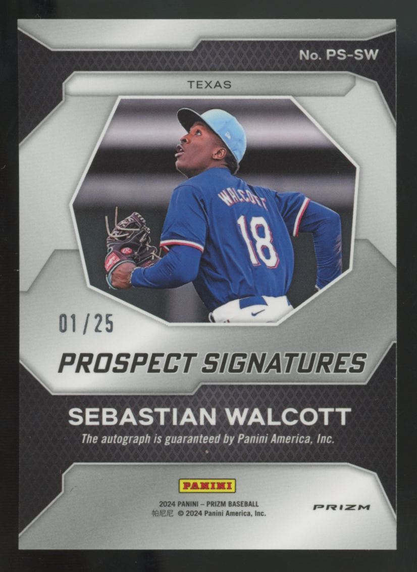 2024 Panini Prizm Sebastian Walcott Prospect Mojo Auto /25 #PS-SW