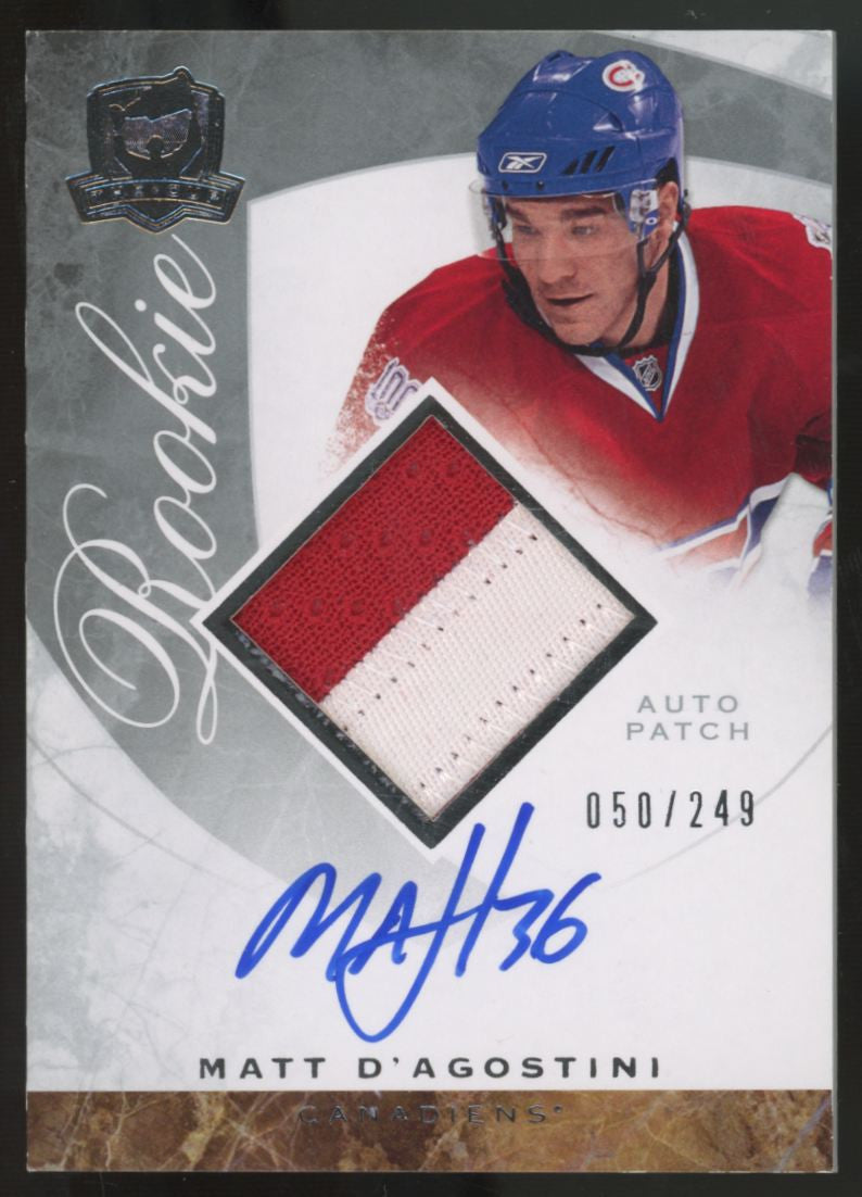 2008-09 Upper Deck The Cup Matt D'Agostini RC Patch Auto RPA /249 #113