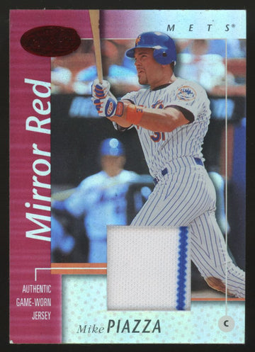 2002 Leaf Certified Mike Piazza Mirror Red Patch /150 #92
