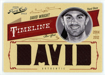 2012 Panini Prime Cuts David Wright Timeline "David" Patch /25 #15