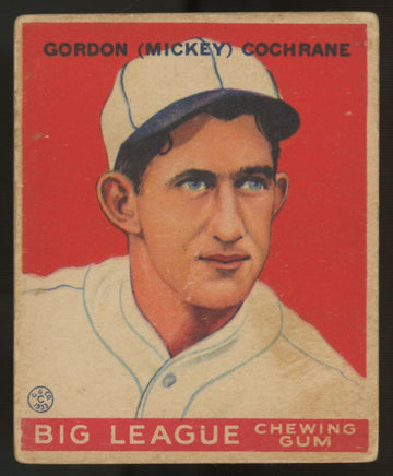 1933 Goudey Gordon "Mickey" Cochrane #76 VG