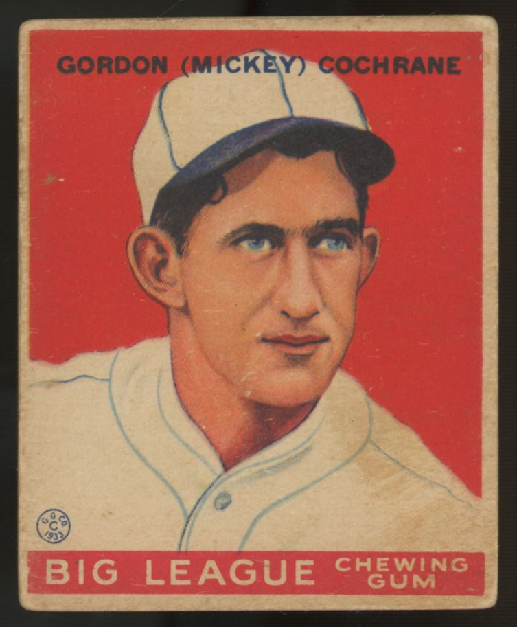 1933 Goudey Gordon "Mickey" Cochrane #76 VG