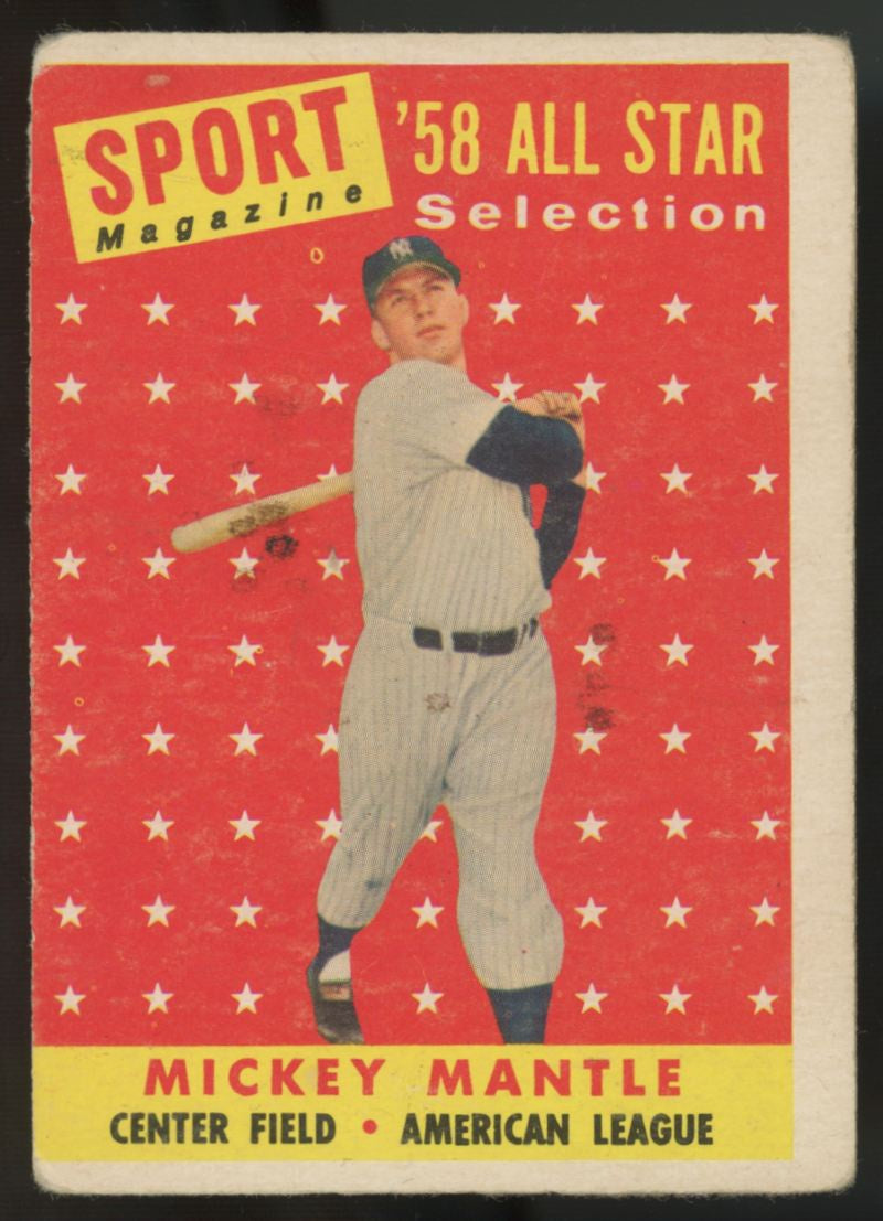 1958 Topps Mickey Mantle All Star #487 Good